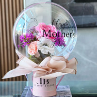 Bouquet in a bubble.