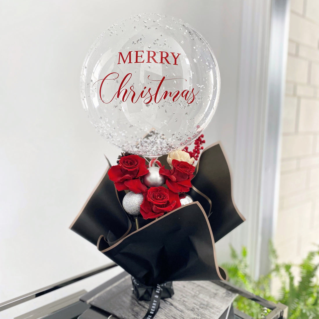 Preserved Rose Christmas Arrangement