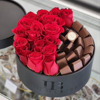 Fresh Roses and Caramel Chocolate