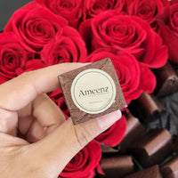 Fresh Roses and Caramel Chocolate
