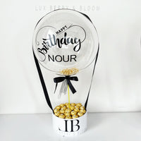 Personalized Bubble Balloon with Chocolate Box