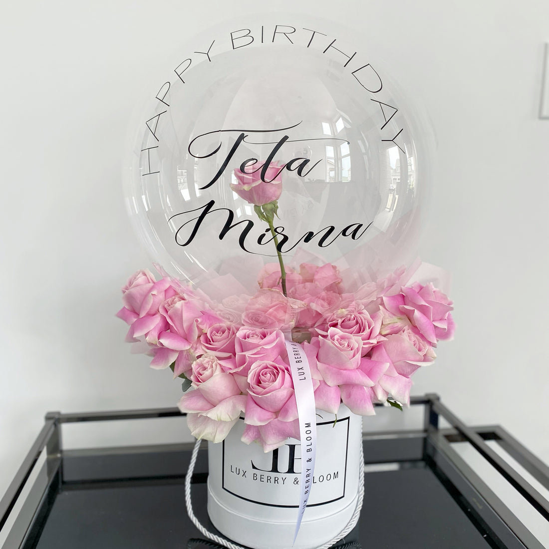 Bubble and Dozen Roses