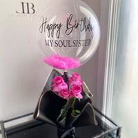 Basic Balloon and Roses in Pink