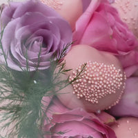 Heart Drop Roses and Chocolate Strawberries