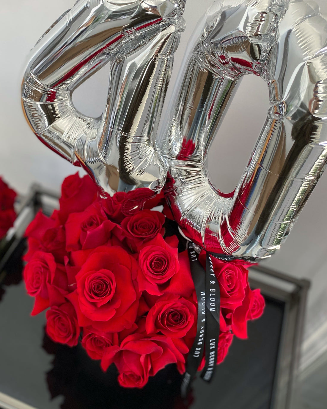 Foil Numbers and Roses Arrangement