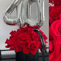 Foil Numbers and Roses Arrangement