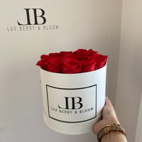 Preserved Eternity Roses in a Round Box
