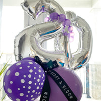 Deluxe Number Bubble Balloon arrangements