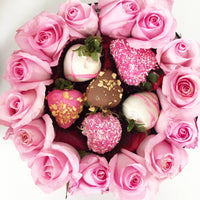 Roses and Berries Ring Box Pink