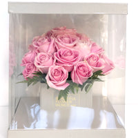 Pink Affair Roses - Signature Square Gift Box