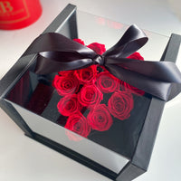 Preserved Love- Eternity Roses in Acrylic Box