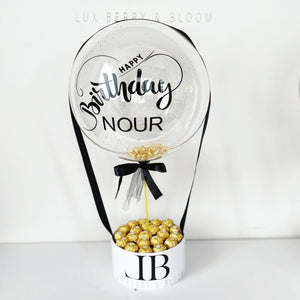 Personalized Bubble Balloon with Chocolate Box