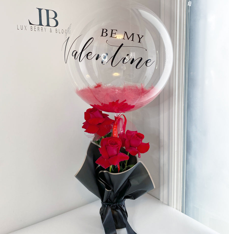 Valentine’s Choice - Balloon and Roses