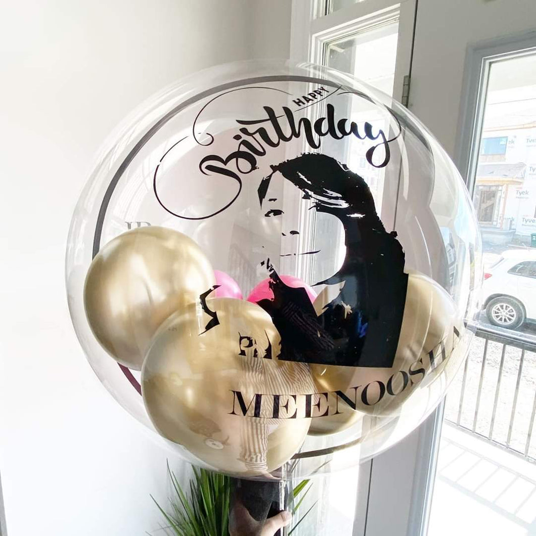 Large Clear Bubble Balloon with Personalized Image