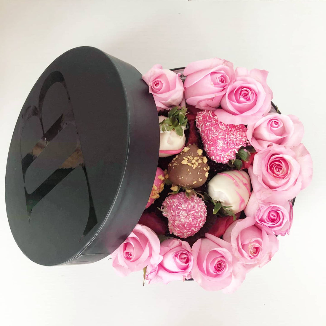 Roses and Berries Ring Box Pink