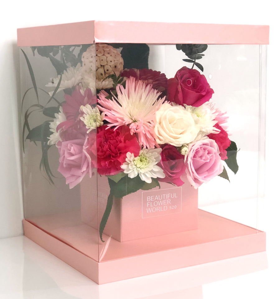 Cotton Candy - Signature Square Flower Box